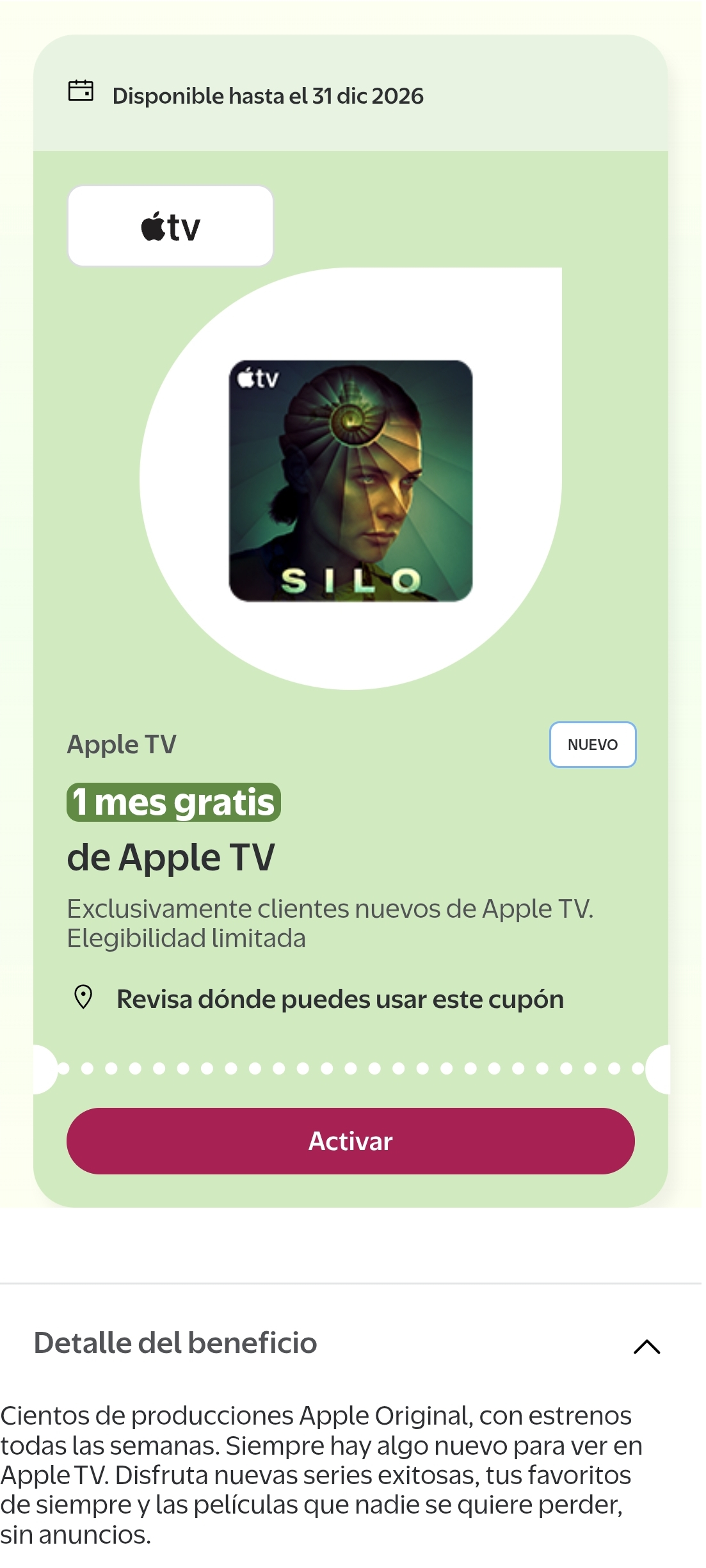 Apple TV 1 Mes gratis Con Bodega Aurrera