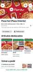 Uber Eats: 2 pizzas medianas por pizza hut por $149 Uber eats - Plaza oriente