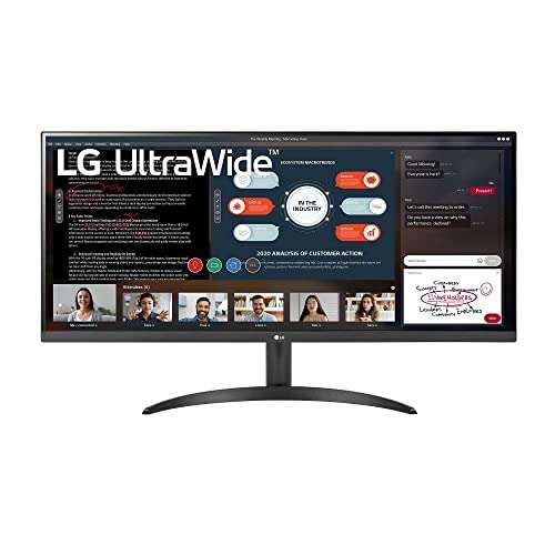Amazon - LG 34WP500-B UltraWide Monitor 34" IPS WFHD 75Hz 5ms AMD FreeSync HDMI 21:9 1080p con HDR