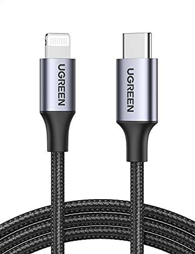 Amazon: UGREEN Cable USB C a Lightning Nylon Trenzado MFi