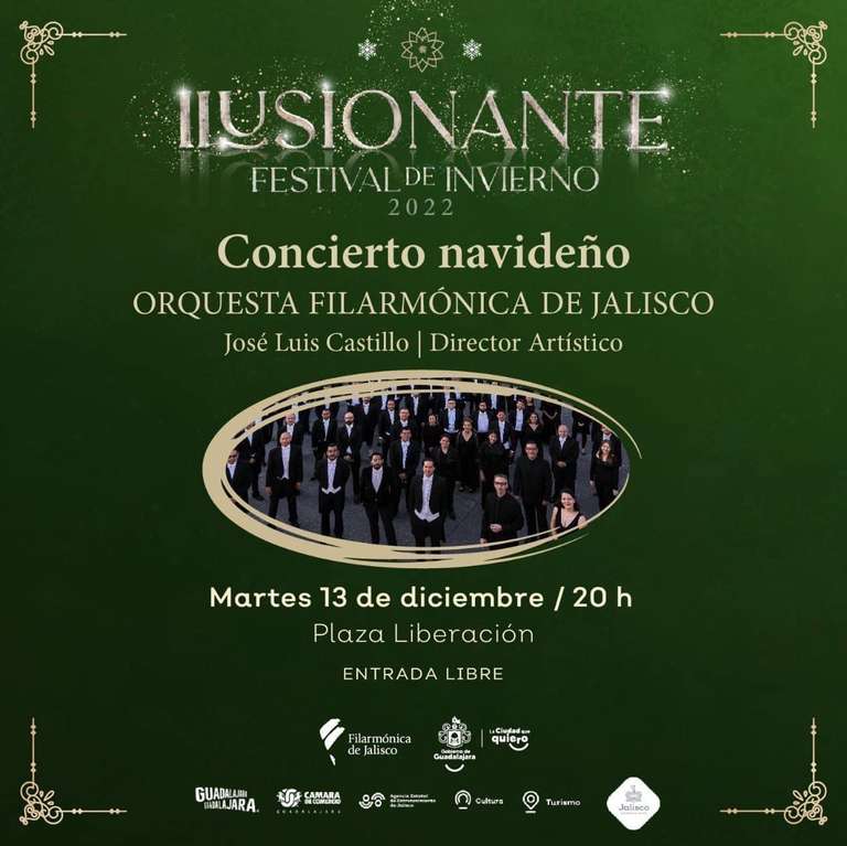 Orquesta Filarmónica de Jalisco concierto Navideño