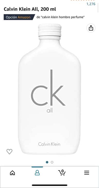 Amazon: Calvin Klein All 200ml