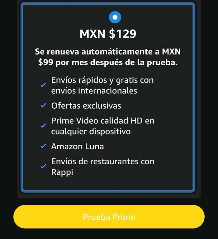 Promoción: Amazon Prime sube a 129 MXN/mes | at Amazon - Promodescuentos