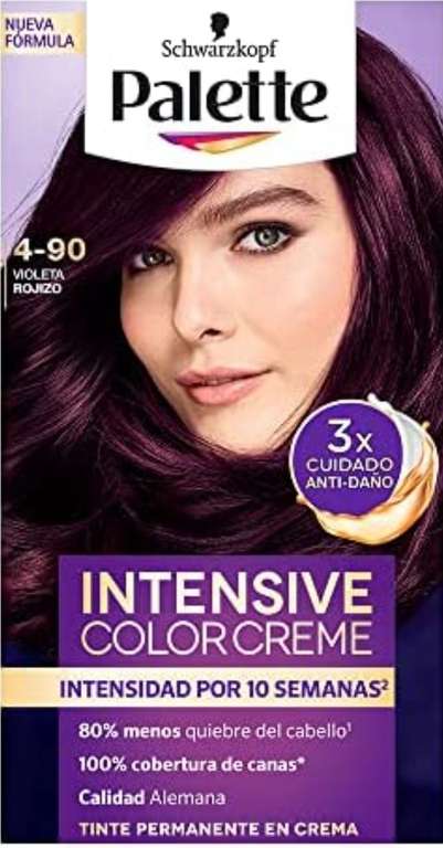Palette Tinte para cabello color creme, violeta rojizo 4-90