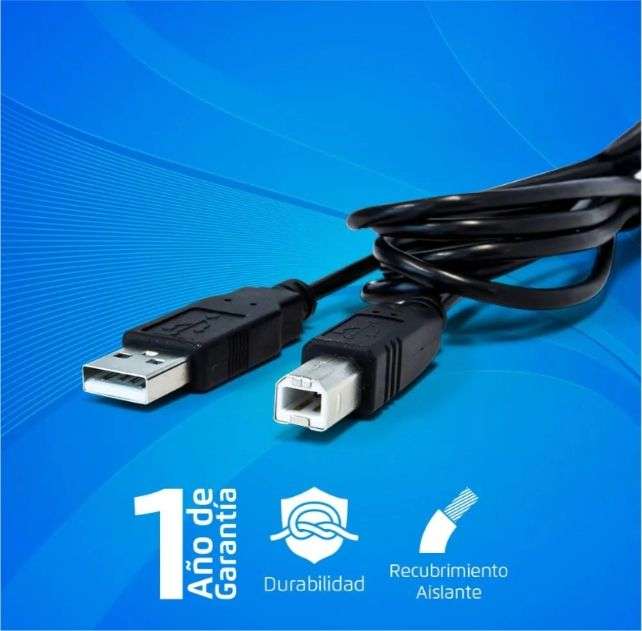 Amazon: Cable para impresora USB Tipo A a USB Tipo B Vorago CAB-104 | Envío gratis con Prime