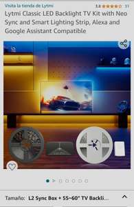 Amazon USA: Kit de retroiluminacion para TV, lytmi Neo 2 HDMI 2.0 55"-60" + Tira led de 5 metros