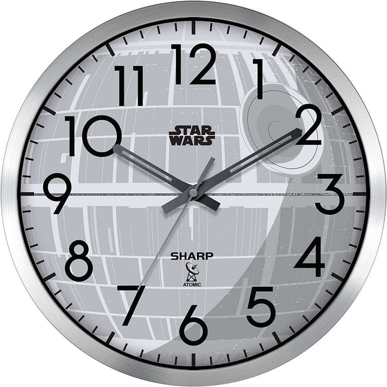 Amazon: Reloj de pared atómico Sharp de Star Wars