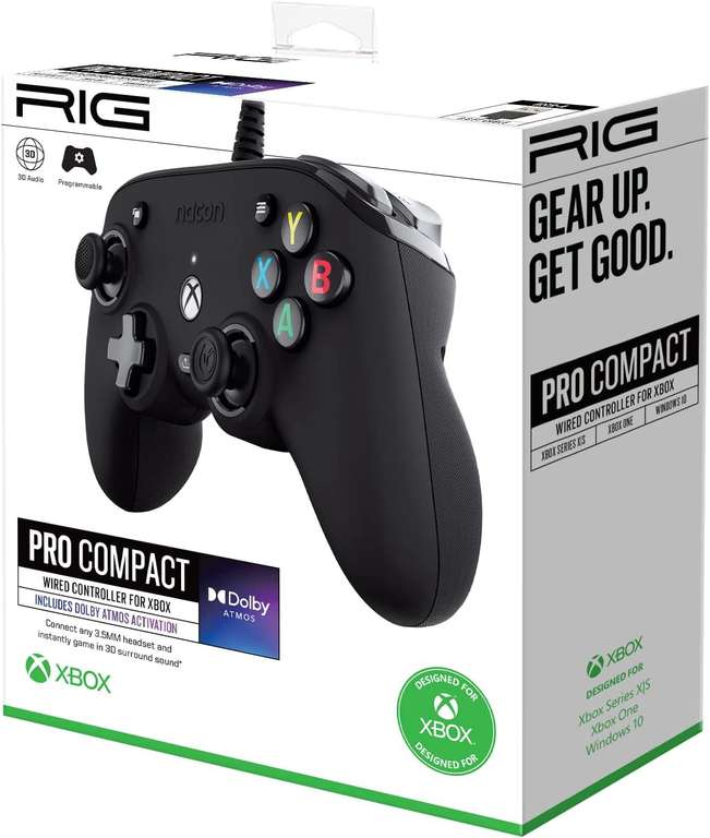 Amazon: RIG NACON Pro Compact Control para Xbox Series X/S, One y PC. Con Dolby Atmos 3D Audio - Amazon Prime