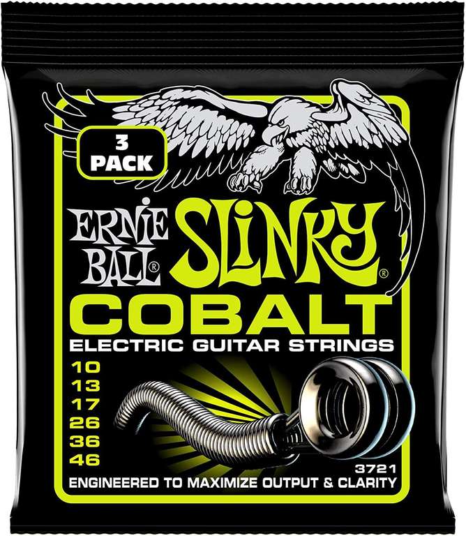 Amazon: 3 pack de cuerdas de cobalto para guitarra eléctrica Ernie Ball