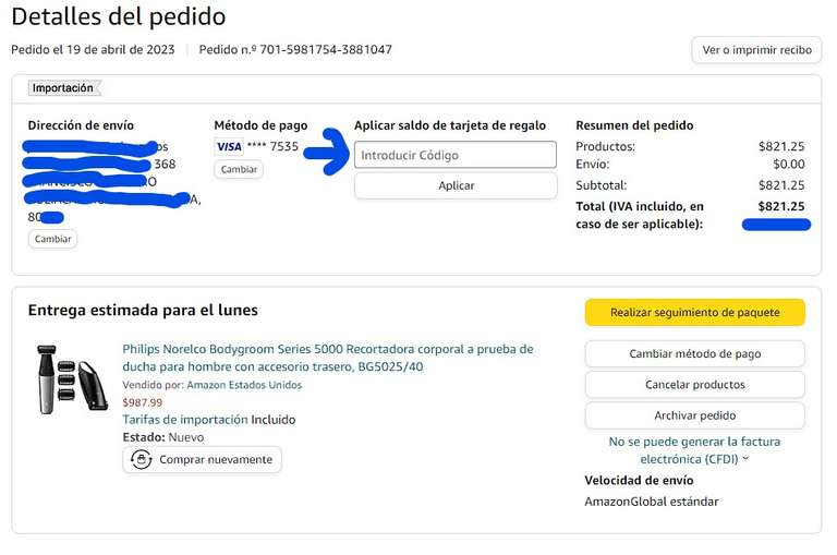 Amazon: Philips Norelco Recortadora de todo incluidos los Kiwis | Precio antes de pagar