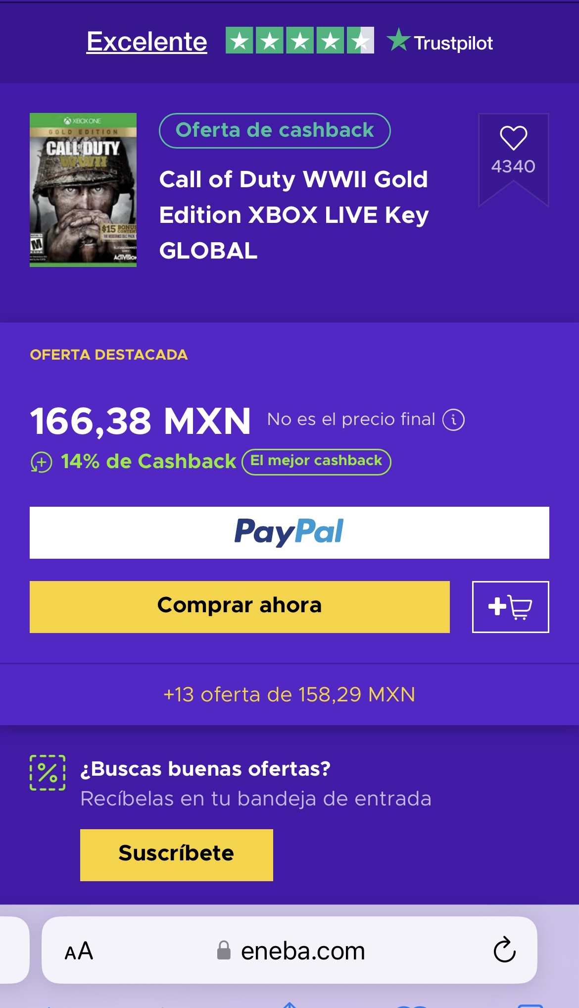 Eneba: Xbox Call of duty ww2 (global)
