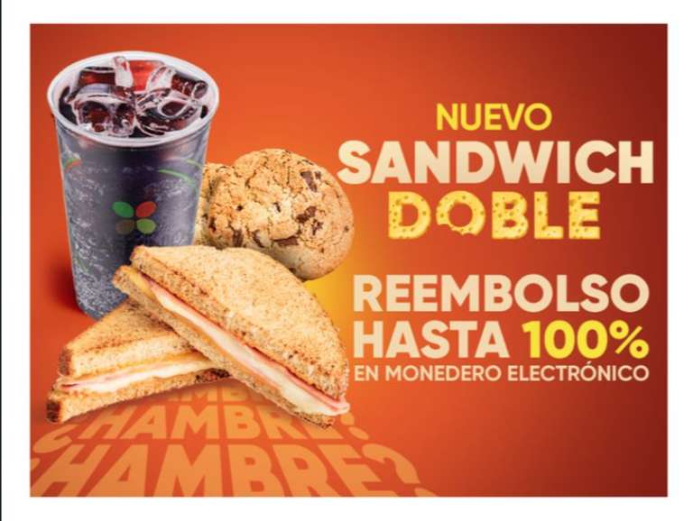 CAFFENIO: SANDWICH DOBLE 100% DE REEMBOLSO