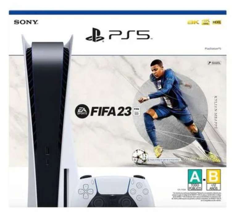 Soriana: Consola PS5 con lector de discos + FIFA 23 (Pagando a 12 o más MSI con TDCD HSBC)