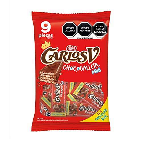 Amazon: Carlos V Chocolate con galleta (9 Piezas)