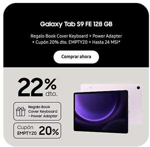 Samsung: Galaxy Tab S9 FE + Keyboard Cover Slim + Cargador 15W