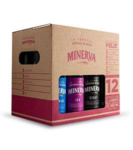 Amazon. CERVEZA MINERVA | Cerveza Minerva mix 12 Pack | 12 Cervezas Artesanales De 355 ml Cada Una | Variedad de Sabores | La Cajota Feliz