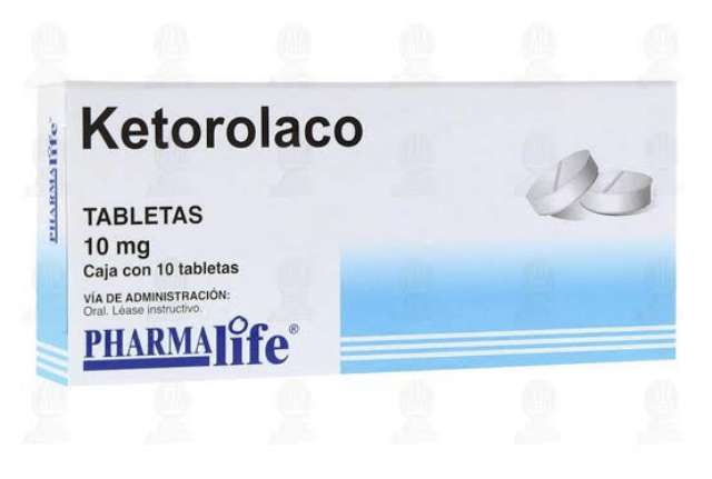 Farmacia Guadalajara.- 10 tabletas de Ketorolaco de 10 mg a 11.50 pesos.