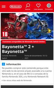 Nintendo: Bayonetta 1 y 2 en la Eshop española en tan solo $780 780