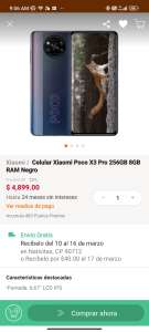 Linio: Celular Poco X3 Pro 256 GB, 8 ram | Pagando con PayPal