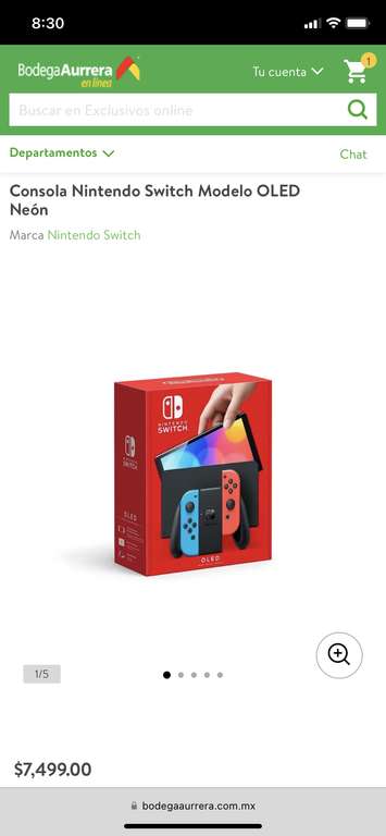 Bodega Aurrerá: Consola Nintendo Switch Modelo OLED Neón (CUPÓN)