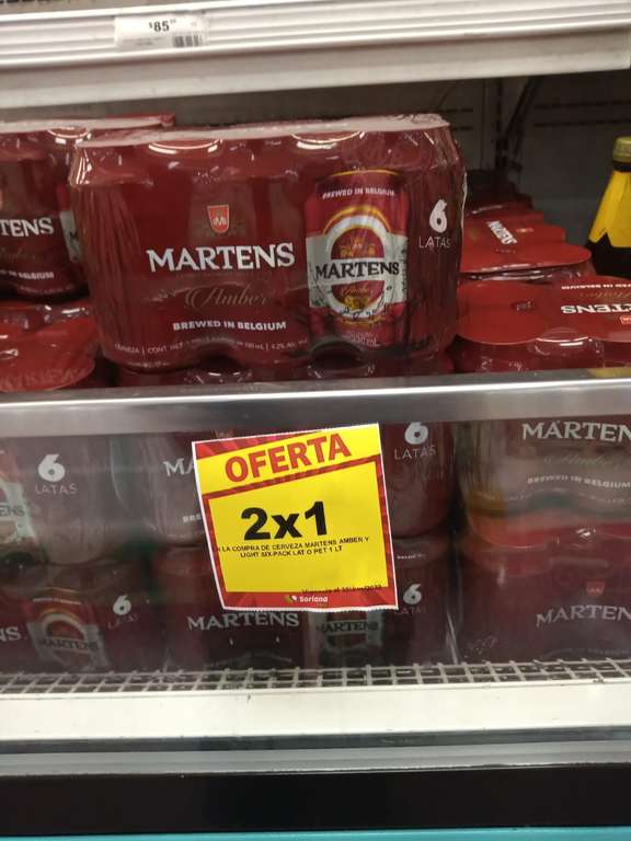 Soriana: 6 Pack cerveza Martens al 2x1