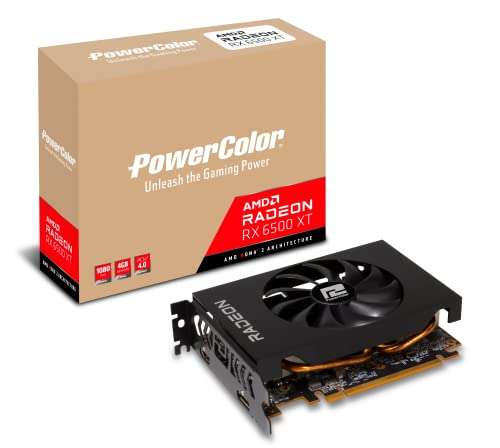Amazon: PowerColor Tarjeta Gráfica AMD Radeon RX 6500 XT ITX