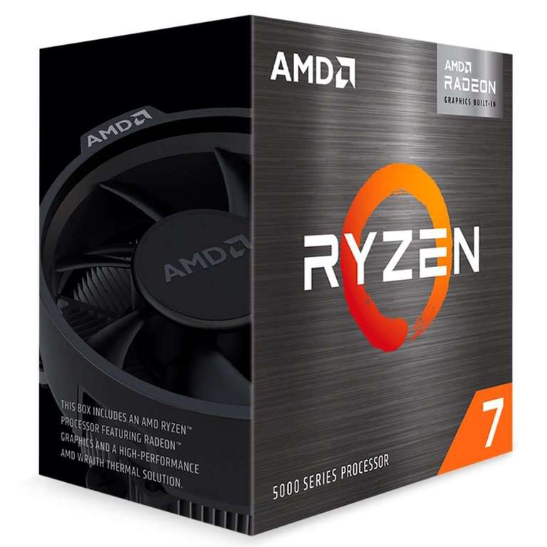 CyberPuerta: Procesador AMD Ryzen 7 5700G, Gráficos incluidos, S-AM4, 3.80GHz, 8-Core, 16MB L3 Caché - incluye Disipador Wraith Stealth