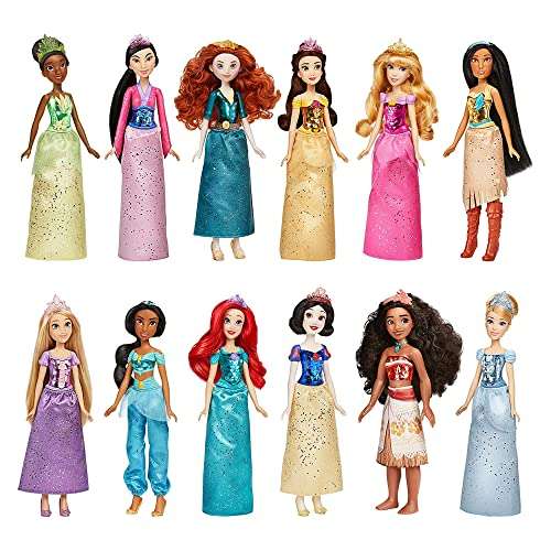 Amazon: Disney Princess Royal Collection, 12 muñecas de Moda Royal Shimmer con Faldas y Accesorios (Exclusivo de Amazon)
