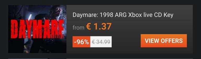 Gamivo Daymare: 1998 ARG Xbox live