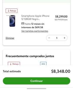 Bodega Aurrera: Apple iPhone 12 128GB Negro Reacondicionado