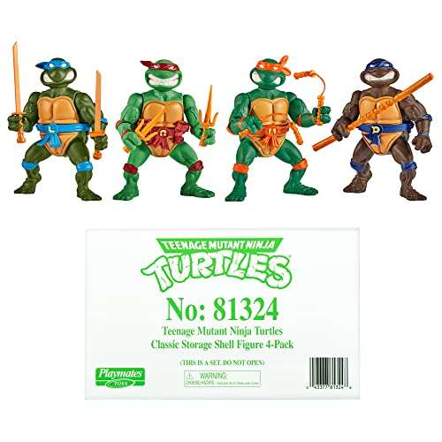 Amazon: COWABUNGA!!! Teenage Mutant Ninja Turtles - Paquete de 4 Figuras clásicas de Las Tortugas Ninja