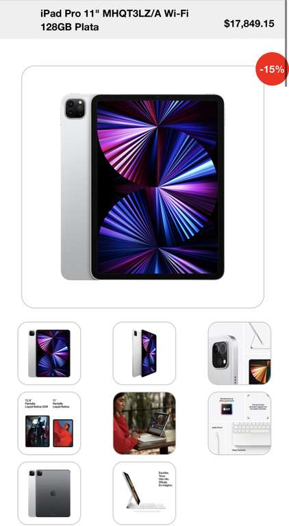 MacStore: iPad Pro 128Gb Color Plata