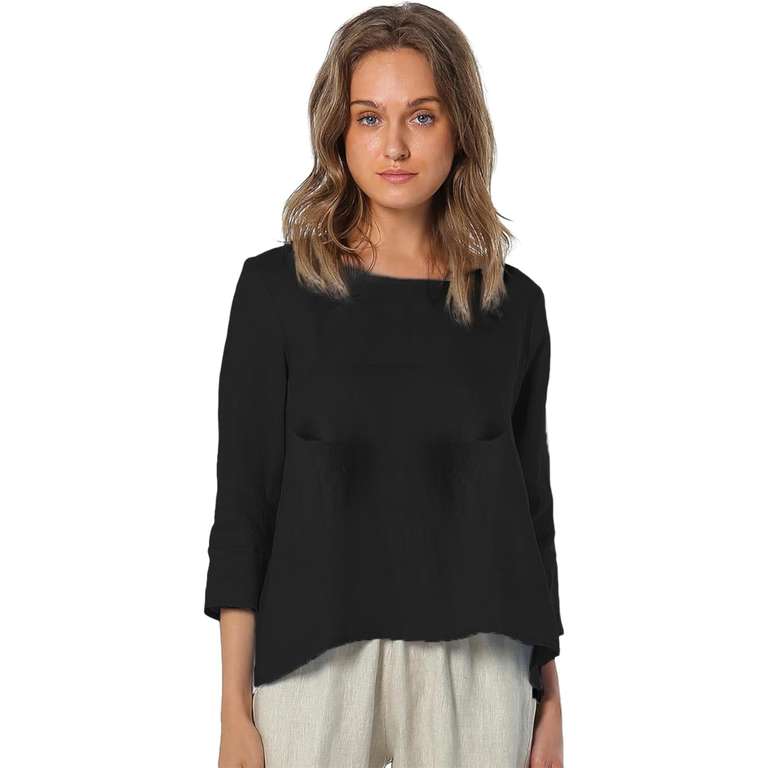 Amazon Camisa De Mujer algodón y lino talla chica- envío prime