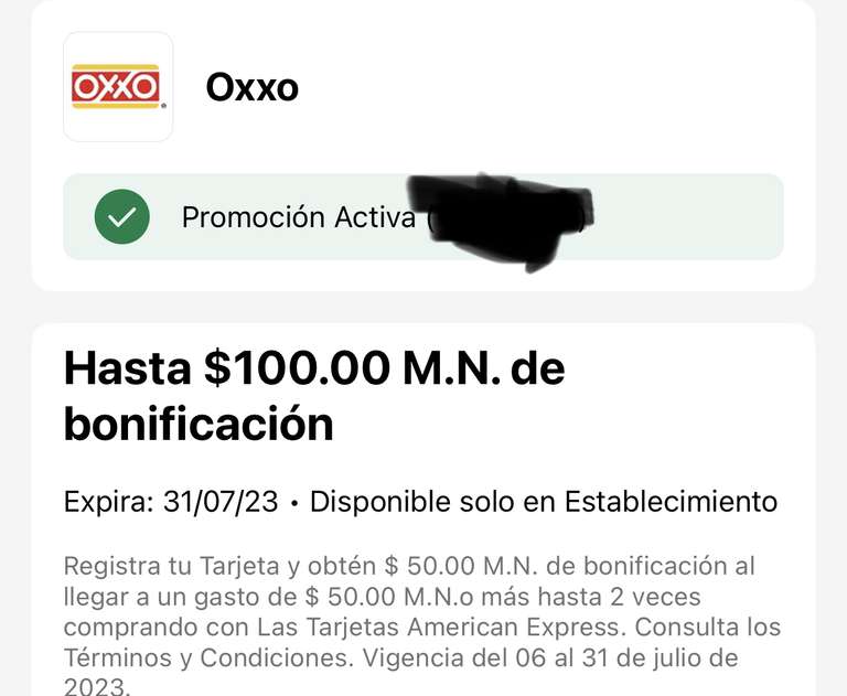 American Express: Hasta $100 de bonificación en Oxxo al llegar a un gasto de $50 hasta 2 veces