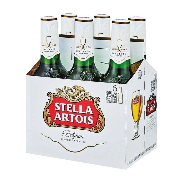 Six de Cerveza Stella a 79 pesitos en el Neto