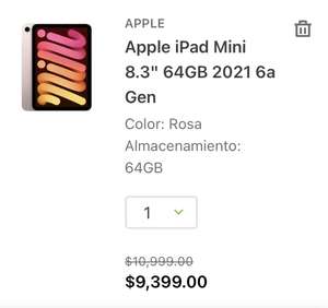 Doto: Apple iPad Mini 8.3" 64GB 2021 6a Gen Rosa | HSBC