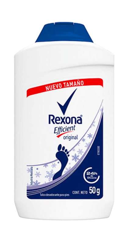 Amazon - Rexona Efficient Desodorante Original para Pies en Talco Combate el Mal Olor 50 g (Cant 3)