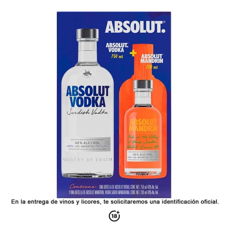 Walmart + Bodega Aurrera - Pack de Vodka Mandarin + Original ($225) y Original + Raspberri ($219.00) (Links en la Descripción)
