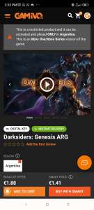 Gamivo: Darksiders Génesis para Xbox One/Xbox Series Clave Argentina