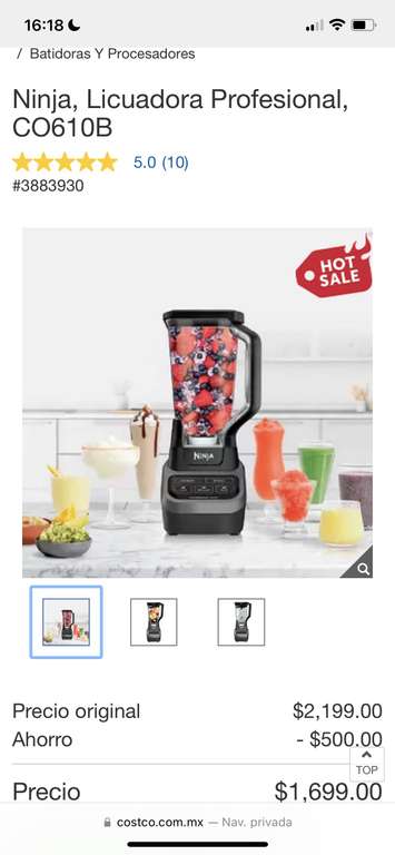 Costco: Licuadora Ninja - promodescuentos.com