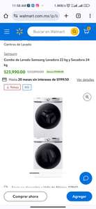 Walmart: Combo de Lavado Samsung Lavadora 22 kg y Secadora 24 kg