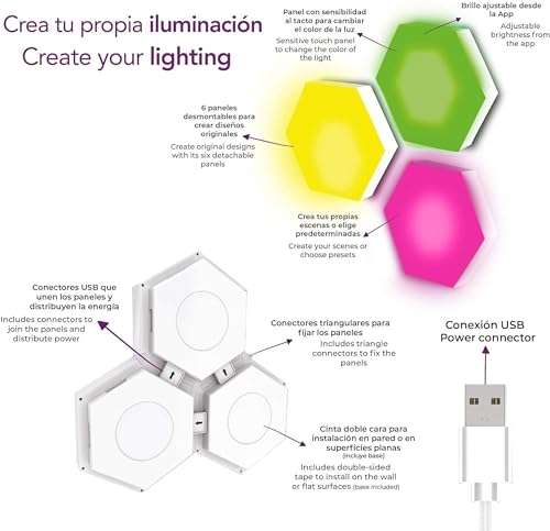 Luces LED Hexagonales inteligentes Lloyd's en amazon