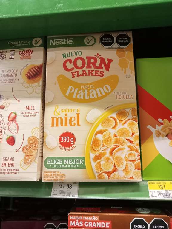 Bodega Aurrerá: Cereal corn flakes sabor plátano de 390g en su primera liquidación