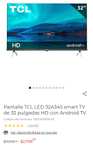 Suburbia Pantalla TCL LED 32A345 smart TV de 32 pulgadas HD con Android TV