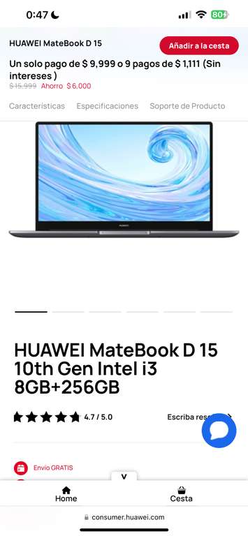 HUAWEI Matebook D 15 10th gen