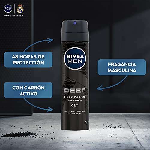 Amazon: Nivea Men Desodorante Antibacterial Con Carbón Activo. (Planea y ahorra)