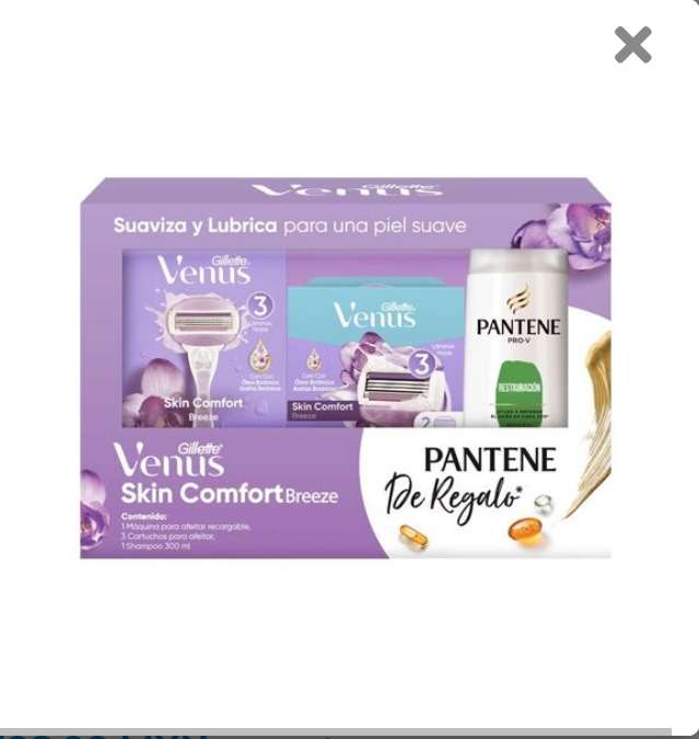 Walmart: Gillette Venus Máquina para Afeitar Recargable + 3 Cartuchos + Shampoo Pantene Restauración