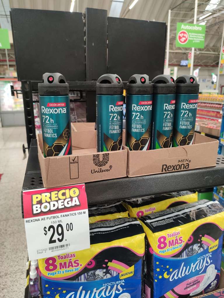 Bodega Aurrerá Churubusco Iztacalco: Rexona aerosol súper precio también en línea