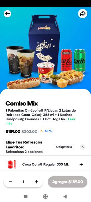 Rappi y Cinépolis: Palomitas jumbo + refresco + armable en $90 o Combo Mix con dos vasos Transformers en $159