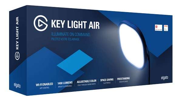Amazon: Elgato Key Light Air - Luz de escritorio profesional de 1400 lúmenes